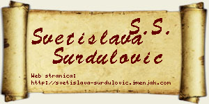 Svetislava Surdulović vizit kartica